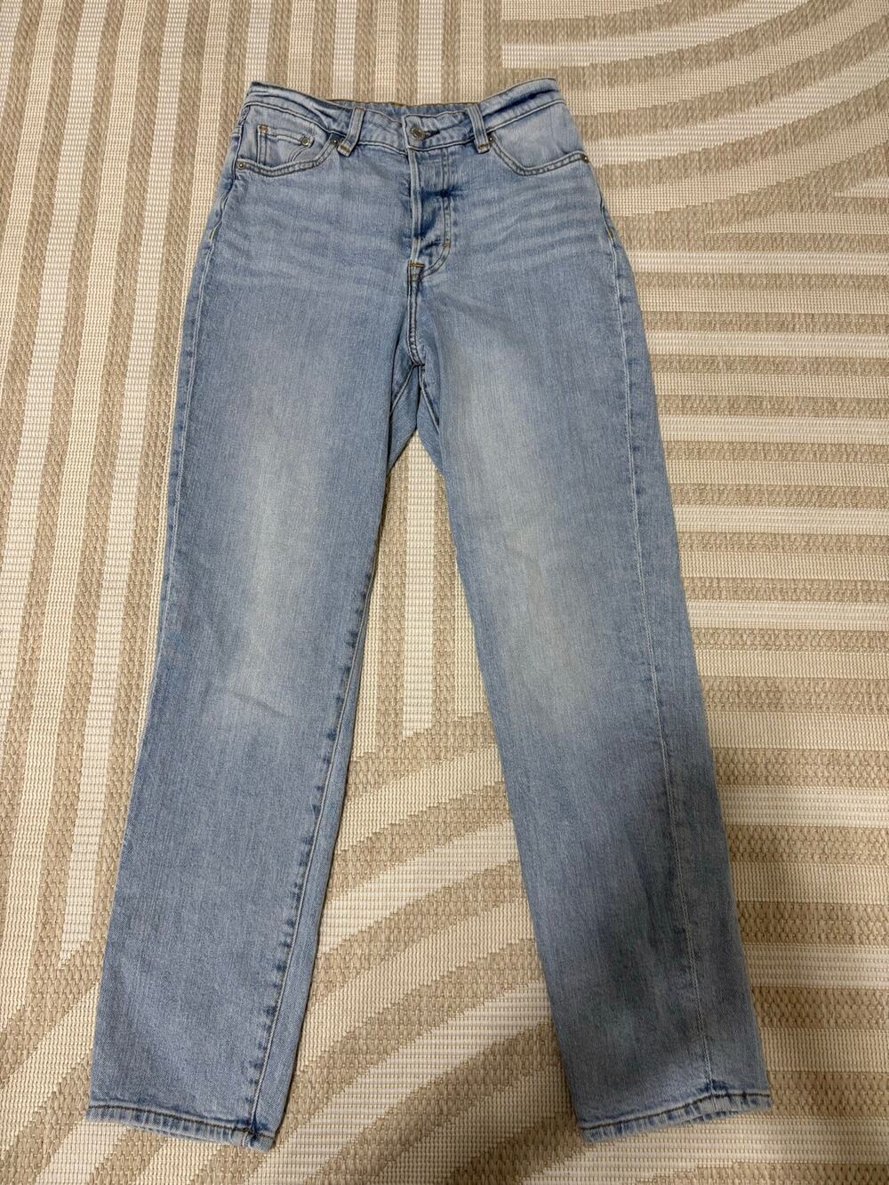 &Denim Size 4 Women's Mom Jeans Light Wash Denim High Rise